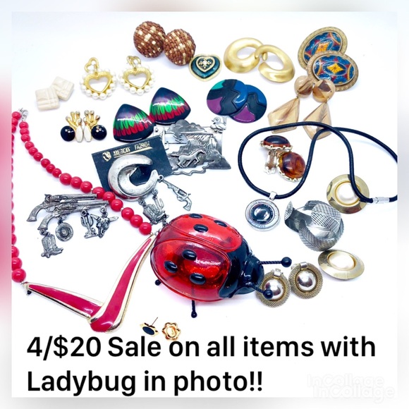 Vintage, Coro, Faux Amber, gold clip-on earring - Picture 8 of 8